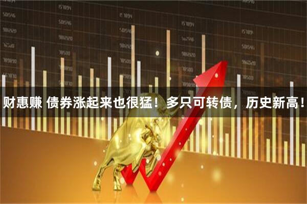 财惠赚 债券涨起来也很猛！多只可转债，历史新高！